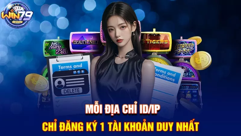 Mỗi địa chỉ ID/IP chỉ đăng ký 1 tài khoản duy nhất